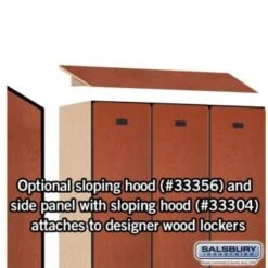 Salsbury Industries® Cherry-Single Tier Designer Wood Locker 6 Feet X 18 Inches -Home Furnishing Store 621363 w DetailedProductView6 Lg