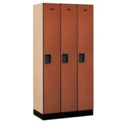 Salsbury Industries® Cherry-Single Tier Designer Wood Locker 6 Feet X 18 Inches