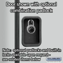 Salsbury Industries® Gray- Triple Tier Designer Wood Locker 6 Feet X 18 Inches -Home Furnishing Store 621366 w DetailedProductView4 Lg