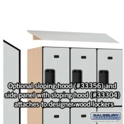 Salsbury Industries® Gray- Triple Tier Designer Wood Locker 6 Feet X 18 Inches -Home Furnishing Store 621366 w DetailedProductView6 Lg