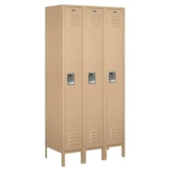 Salsbury Industries® Single Tier- Tan Standard Metal Locker 6 Feet X 18 Inches