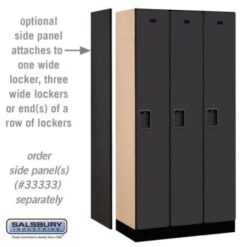 Salsbury Industries® Single Tier-Black-Designer Wood Locker 6 Feet X 18 Inches -Home Furnishing Store 621423 w DetailedProductView1 Lg