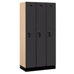 Salsbury Industries® Single Tier-Black-Designer Wood Locker 6 Feet X 18 Inches