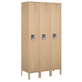 Salsbury Industries® Single Tier Standard Metal Locker-Tan-6 Feet X 15 Inches 3 Salsbury Industries® Single Tier Standard Metal Locker-Tan-6 Feet X 15 Inches