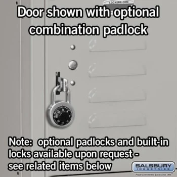 Salsbury Industries® Gray-12 Inch-Standard Metal Locker 6 Feet High X 15 Inches 5 Salsbury Industries® Gray-12 Inch-Standard Metal Locker 6 Feet High X 15 Inches - Image 3