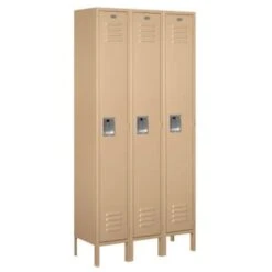 Salsbury Industries® Tan 12 Inch Wide-Standard Metal Locker-6 Feet X 12 Inches