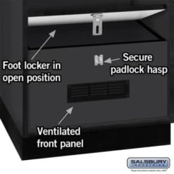Salsbury Industries® Black-Designer Wood Open Access Locker 6 Feet X 18 Inches -Home Furnishing Store 621460 w DetailedProductView2 Lg