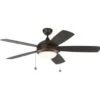 Monte Carlo Discus 52 In. 5-Blade Led Ceiling Fan W/ Light (Roman Bronze)