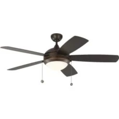 Monte Carlo Discus 52 In. 5-Blade Led Ceiling Fan W/ Light (Roman Bronze)