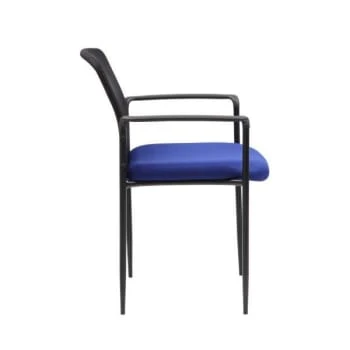 Boss Stackable Mesh Guest Chair Blue 4 Boss Stackable Mesh Guest Chair Blue - Image 2