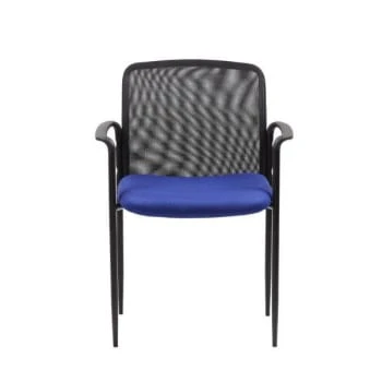 Boss Stackable Mesh Guest Chair Blue 5 Boss Stackable Mesh Guest Chair Blue - Image 3
