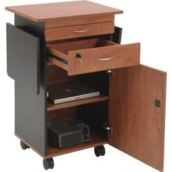 Oklahoma Sound Multimedia Portable Presentation And A/v Station Cherry Finish -Home Furnishing Store 723402 A V Lg