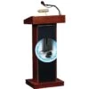 Oklahoma Sound The Orator Lectern With Wireless Tie Clip Microphone, Mahogany 2 Oklahoma Sound The Orator Lectern With Wireless Tie Clip Microphone, Mahogany -Home Furnishing Store 723437 V Lg
