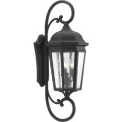 Progress Lighting Led Verdae Black Three-Light Extra-Large Wall Lantern