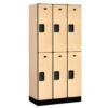 Salsbury Industries® Designer Two Tier Wood Locker, Maple, 3-Wide -Home Furnishing Store 735156 w MainProductImage Lg
