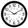 Realspace® Black 12" Round 24-Hour Wall Clock