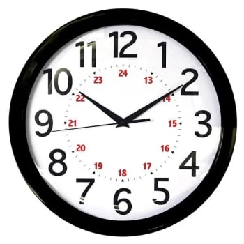 Realspace® Black 12" Round 24-Hour Wall Clock 3 Realspace® Black 12" Round 24-Hour Wall Clock