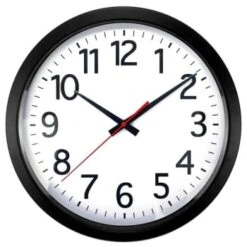 Realspace® Black Quartz Wall Clock