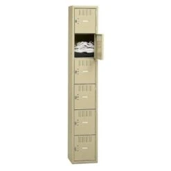Tennsco® Medium Gray 1-Wide Six-Tier Box Locker