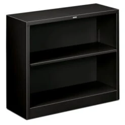 Hon® Brigade 2-Shelf Black Steel Bookcase