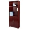 Realspace® Magellan Collection 5-Shelf Classic Cherry Bookcase With Doors -Home Furnishing Store 739005 w MainProductImage BUS Lg