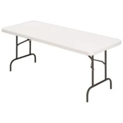 Realspace® Platinum Molded Plastic Top Folding Table 5'w