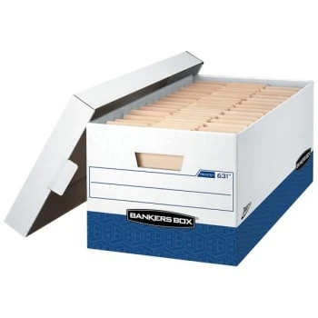 Bankers Box® Presto White/Blue 60% Recycled Storage Box 3 Bankers Box® Presto White/Blue 60% Recycled Storage Box
