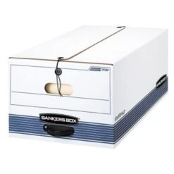 Bankers Box® Stor/file White/blue Legal Storage Box, Case Of 12