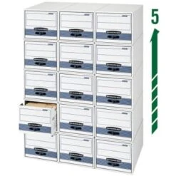 Bankers Box® Stor/drawer Steel Plus White/blue Drawer File, Case Of 6