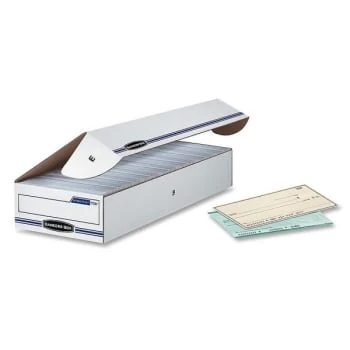 Bankers Box® Econo Stor/file White/blue 65% Recycled Storage Box, Case Of 12 3 Bankers Box® Econo Stor/file White/blue 65% Recycled Storage Box, Case Of 12