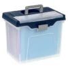 Office Depot® Clear/blue Large Mobile File Box -Home Furnishing Store 739675 w MainProductImage BUS Lg