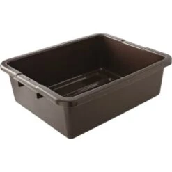 Rubbermaid 7.6 Gallon Polyethylene Undivided Bus/Utility Box (Brown) (100-Pack)