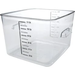 Rubbermaid 12 Qt Polycarbonate Square Food Storage Container W/ Liter (6-Pack)