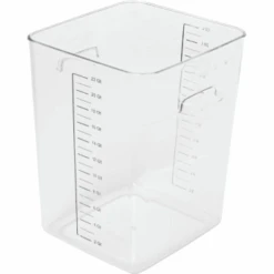 Rubbermaid 22 Qt Polycarbonate Square Food Storage Container W/ Liter (6-Pack)
