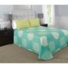 Martex Rx Bedspread Queen 100x118 Throw Style Circles And Stripes Aqua