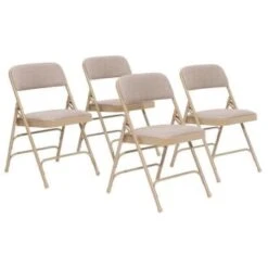 National Public Seating® Premium Fabric Beige Folding Chairs, Package Of 4 11 National Public Seating® Premium Fabric Beige Folding Chairs, Package Of 4 -Home Furnishing Store 751433 AlternateImageView Lg