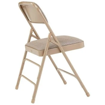National Public Seating® Premium Fabric Beige Folding Chairs, Package Of 4 6 National Public Seating® Premium Fabric Beige Folding Chairs, Package Of 4 - Image 4