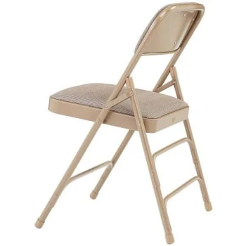 National Public Seating® Premium Fabric Beige Folding Chairs, Package Of 4 7 National Public Seating® Premium Fabric Beige Folding Chairs, Package Of 4 - Image 5