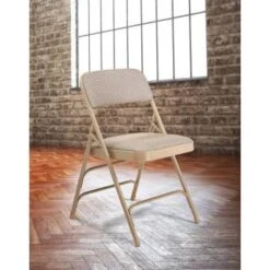 National Public Seating® Premium Fabric Beige Folding Chairs, Package Of 4 17 National Public Seating® Premium Fabric Beige Folding Chairs, Package Of 4 -Home Furnishing Store 751433 DetailedProductView6 Lg