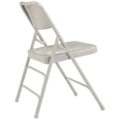 National Public Seating® All Steel Gray Folding Chair, Triple Brace,package Of 4 -Home Furnishing Store 751656 DetailedProductView2 Lg