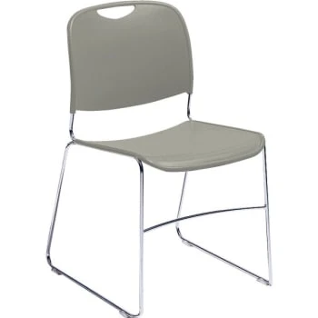 National Public Seating® Ultra Compact Plastic Stack Chair Grey 4 National Public Seating® Ultra Compact Plastic Stack Chair Grey - Image 2