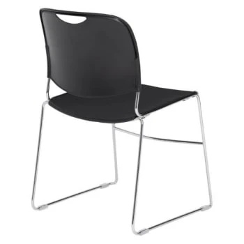 National Public Seating® Ultra Compact Plastic Stack Chair Black 7 National Public Seating® Ultra Compact Plastic Stack Chair Black - Image 5