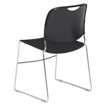 National Public Seating® Ultra Compact Plastic Stack Chair Black 8 National Public Seating® Ultra Compact Plastic Stack Chair Black - Image 6