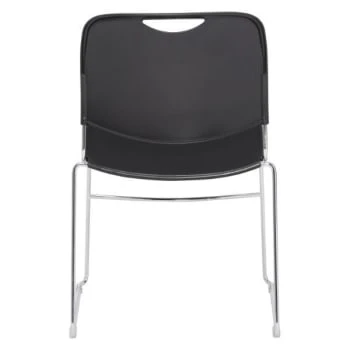National Public Seating® Ultra Compact Plastic Stack Chair Black 9 National Public Seating® Ultra Compact Plastic Stack Chair Black - Image 7