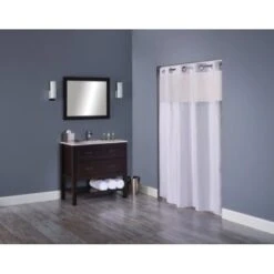 Focus Products Hookless Double H Shower Curtain 71 X 77" White Package Of 12