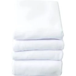 GENERIC Fitted Portable Crib Sheets White Package Of 6