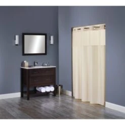 Focus Products Hookless Mystery Shower Curtain 71 X 77" Beige Case Of 12