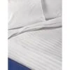 Beyond Decorative Top Sheet Queen 96x120 White Satin Stripe Case Of 12 -Home Furnishing Store 763731 App V Lg