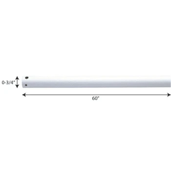 Progress Lighting White Airpro 60 Ceiling Fan Downrod 4 Progress Lighting White Airpro 60 Ceiling Fan Downrod - Image 2
