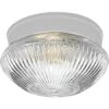 Progress Lighting™ 7.5" 1-Light Mushroom Fixture, Clear Prismatic Glass, White -Home Furnishing Store 951761 v MainProductImage BUS Lg